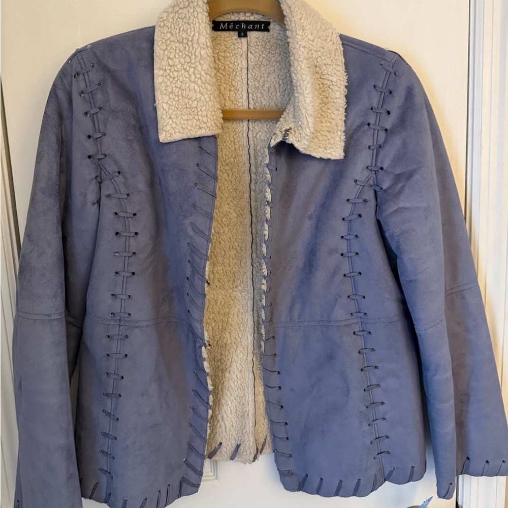 Mechant Women's Soft Purple Teddy Jacket